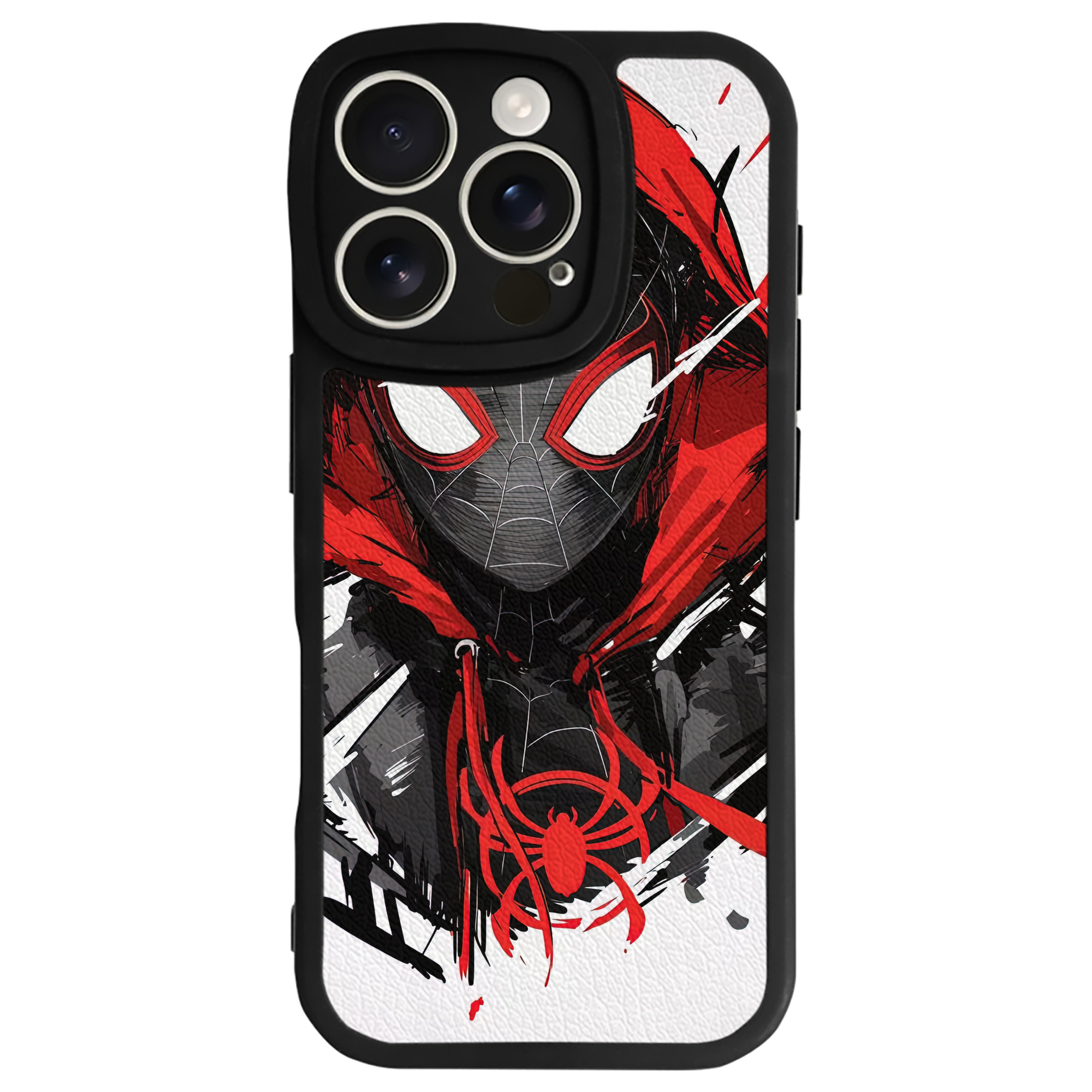 （画像用） Spider Man スパイダーマン 【iPhone 16シリーズ対応】シリコンスマホケース（レザー調） 材質：シリコン